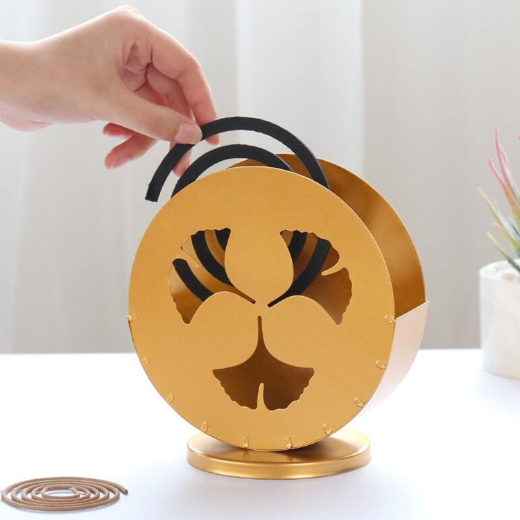 

Simple and Creative Golden Iron Mosquito Coil(Ginkgo Leaf)
