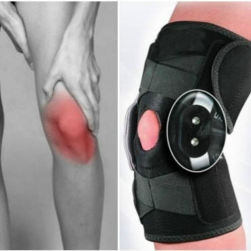 

2 PCS Adjustable Paste Type Breathable Sports Knee Protector with Aluminum Bracket(Black)