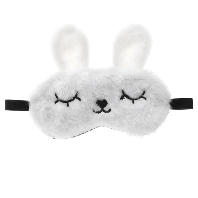 

Plush Blinking Rabbit Shading Sleep Eye Mask(White)