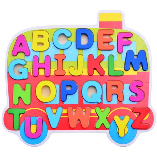 

Children Puzzle Toys Nursery Cartoon Hand Grab Board Wooden Plywood Jigsaw Puzzle for Children Digital Alphabet Cognition(Letter)