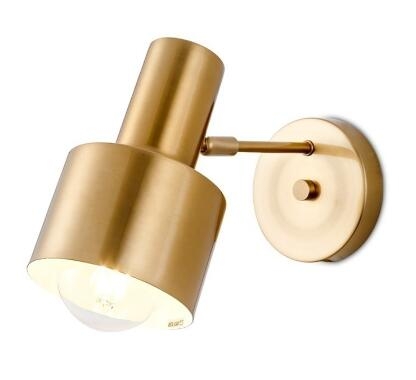 

Copper LED Wall Lamps Bedroom Bedside Living Room Corridor Stair Decorative Lightings(Small size E27 Copper Lamp)