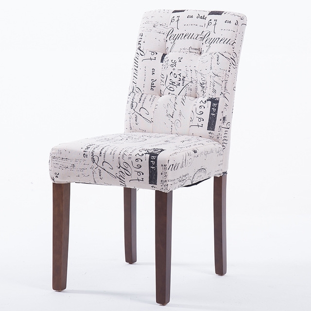 

Dining Chair Solid Wood Dining Chairs Coffee Restaurant Hotel Chair Fabric Simple Modern Home Desk Stool(English Alphabet)