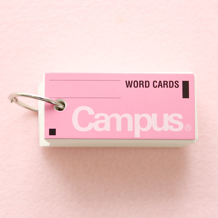 

Portable Campus Words Cards Mini Blank Memo Simple Notebook(Pink)