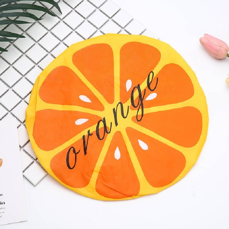 

3 PCS Adult Lace Fruit Waterproof and Oily Shower Cap(Orange)