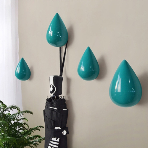 

Creative Water Droplets Wall Hooks Home Decoration Resin Mural 3D Coat Hook Single Hooks Wall Hanger, Size:Big Size(Green)