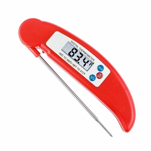 

Folding Meat Thermometer Digital Kitchen Thermometer Food Cooking BBQ Probe(Red)