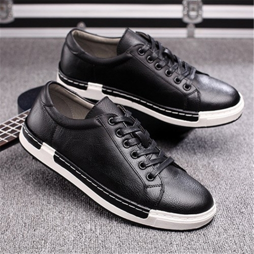 

Baroque Shoes Casual PU Leather Sports Shoes for Men, Size:38(Black)