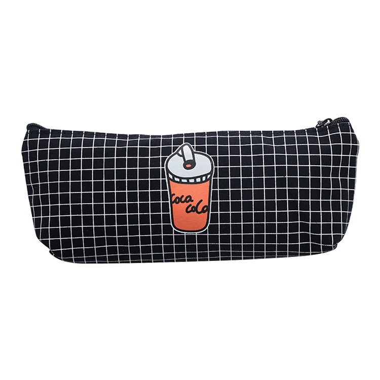 

Fast Food Pencil Case Cute Pencilcase Student Canvas Chips Coke Pen Bag Box Offic School Supplies Stationery Gift(Cola)
