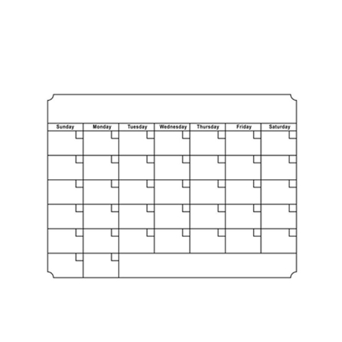 

2 PCS Rewritable Magnetic Calendar Stickers Refrigerator Stickers Message Board Blackboard Stickers(White)