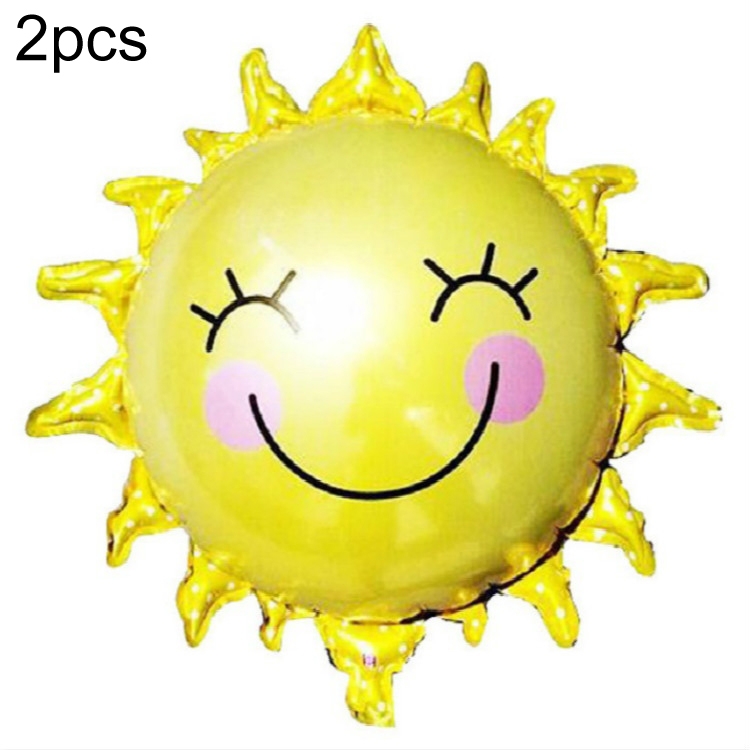 

2 PCS Balloon Cartoon Smile Sun Flower Aluminum Balloon Party Decoration Supplies, Size:65x66cm Yellow Sunflower
