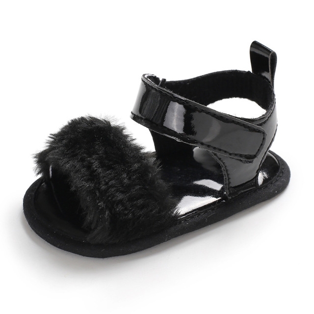 

Cute Baby Girl Summer Sandals Shoes Soft Sole Anti-slip Sandals, Size:12cm(Black)