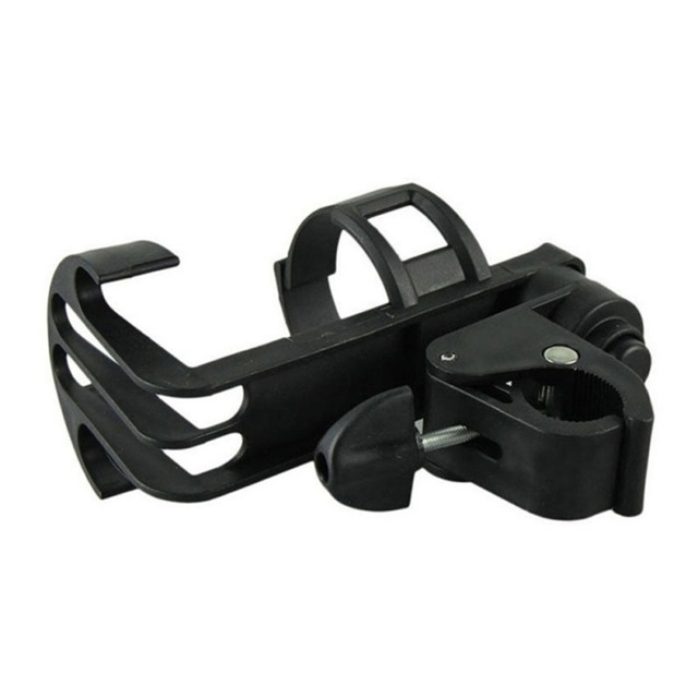 

2 PCS Rotatable Lockable Bicycle Bottle Cage Baby Stroller Bottle Holder Bicycle Water Bottle Holder(Black)