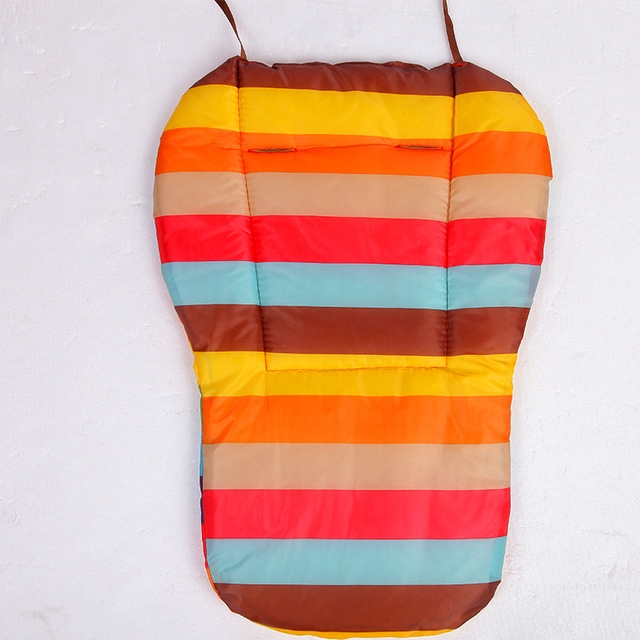 

Baby Stroller Seat Baby Carriages Seat Pad Stroller Mat Accessory(Rainbow)