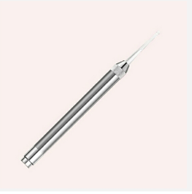 

Medical Portable Household Ear Tool Cleaning Ear Digging with LED Lights, Size:long(Silver)
