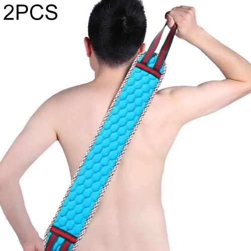 

2 PCS Double Sided Brush Back Exfoliating Bath Towel Strap Bathroom Tool, Random Color Delivery