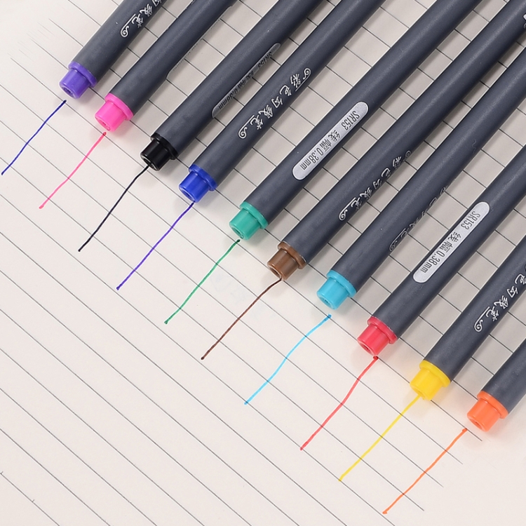 

Superfine Hook Line 0.38mm Hand-painted Children Painting Art Water Color Pen Set