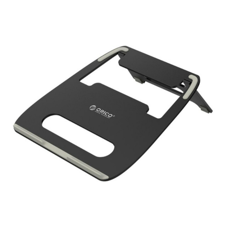 

ORICO Folding Portable Laptop Stand Holder Viewing Angle/Height Adjustable Quality Aluminum Alloy Bracket(Black)