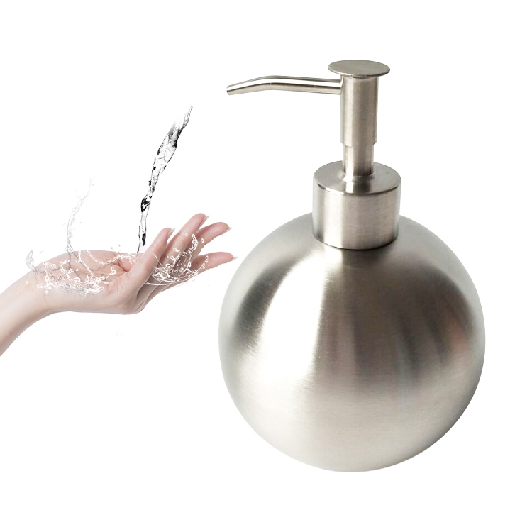 

Stainless Steel Spherical Soap Dispenser Hand Sanitizer Bottle