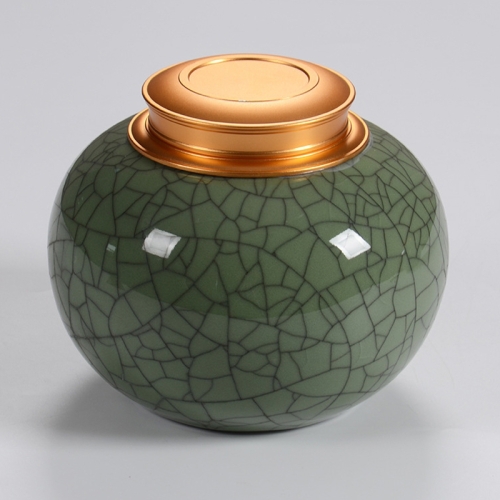 

Ceramics Seal Celadon Ge Kiln Tea Can(A section of dark green kiln tea pot )
