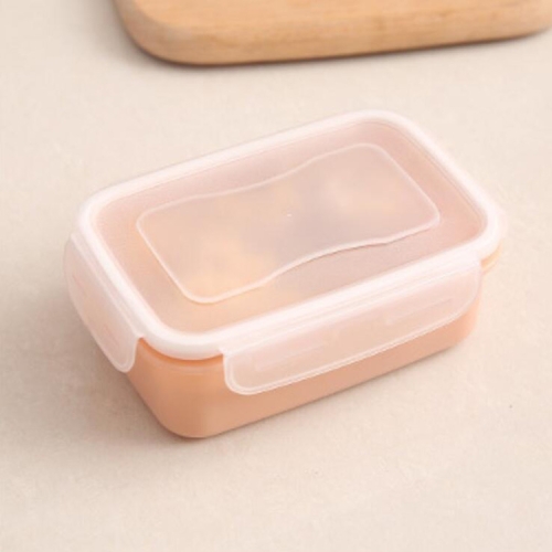 

Portable Mini Lunch Box Student Bento Box Refrigerator Sealed Food Preservation Box(Square Pink)