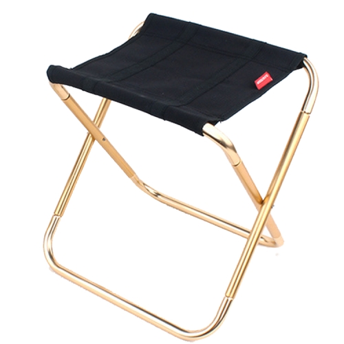 

CLS Large 7075 Aluminum Alloy Outdoor Folding Stool Portable BBQ Fishing Folding Chair, Size: 30x25x31cm(Black )