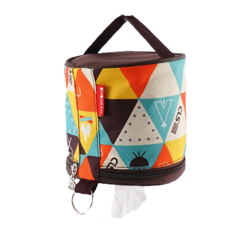 

2 PCS Outdoor Camping Foldable Pumping Box Roll Paper Storage Bag(New Pattern)