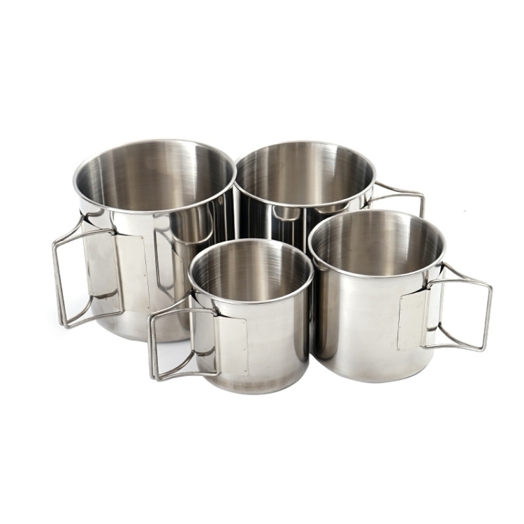 

4 in 1 Outdoor 304 Stainless Steel Folding Cup Portable Cup Bowl Set