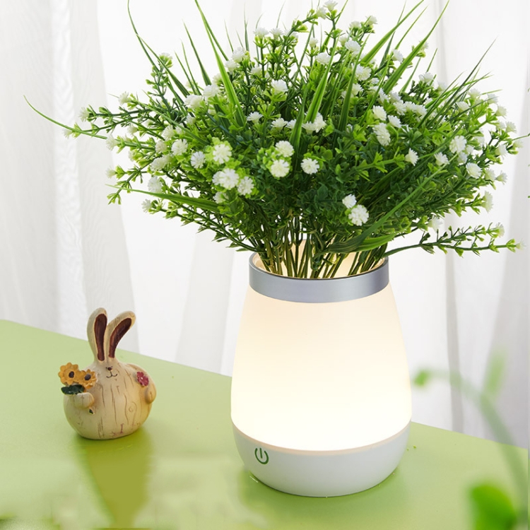 

Bedroom Bedside Vase Night Light Home Decoration LED Atmosphere Light, Style: Small Rose(Warm Light)