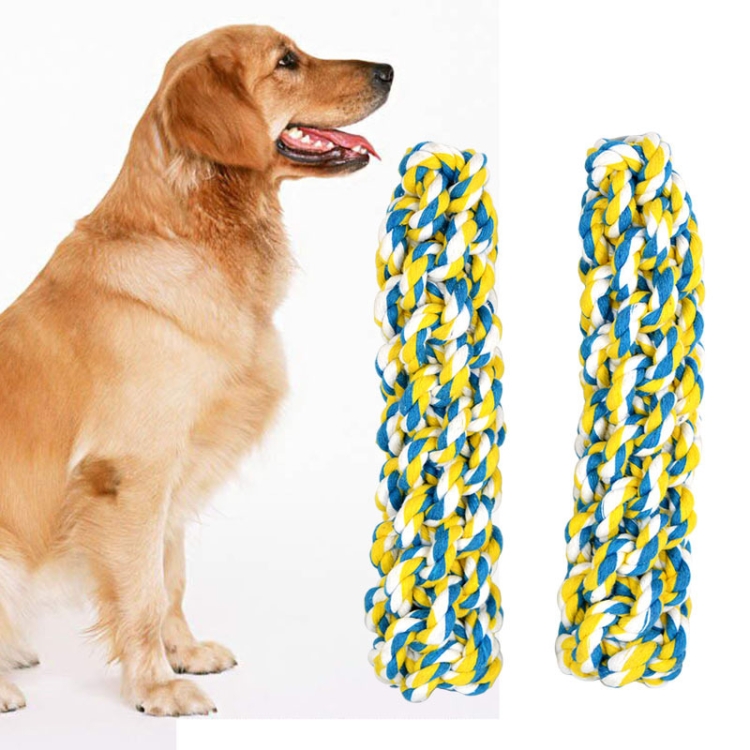 

2 PCS Pet Toy Handmade Twist-like Dog Molar Cotton Rope Toy