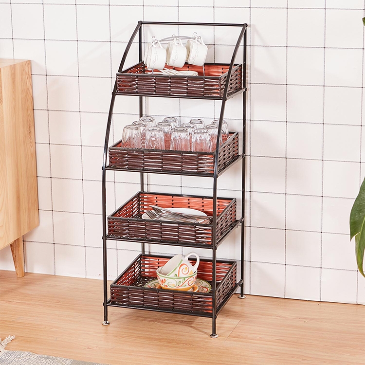 

Multi-function Supermarket Vegetable Fruit Shop Creative Display Display Shelf Storage Rack, Size:Large