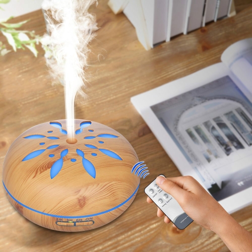 

ZC003 500ML Wood Gain Essential Oil Aroma Diffuser Mute Ultrasonic Humidifier with Remote Control(Light Color)