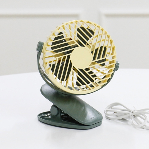 

Creative Baby Stroller Clip Charging Dormitory Desktop Small Night Light Electric Fan(Orange)