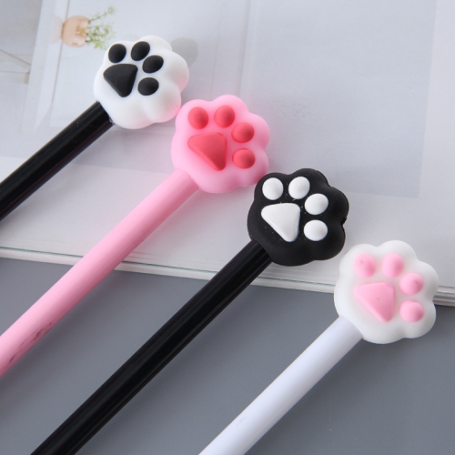 

10 PCS Cat Paw Gel Pens Signature Pen School Office Gift stationery Random Color Delivery