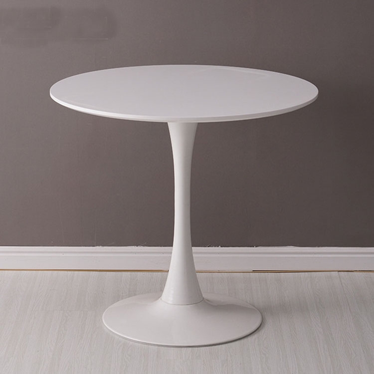 

Home Round Table Coffee Shop Table Simple Leisure Wooden Round Table, Color:White(70cm)