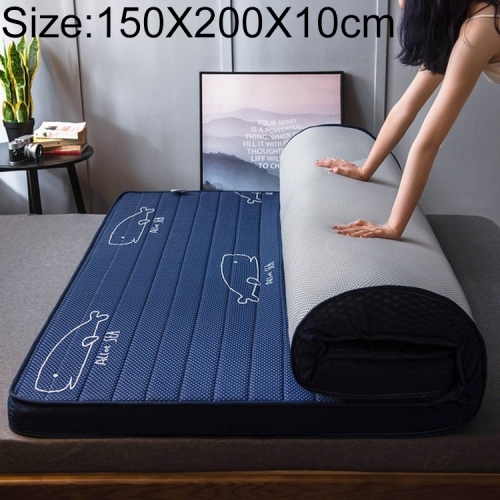 

Natural Latex Memory Foam Filled Stereo Breathable Mattress, Thickness:10cm, Size:150X200 cm(Blue whale)