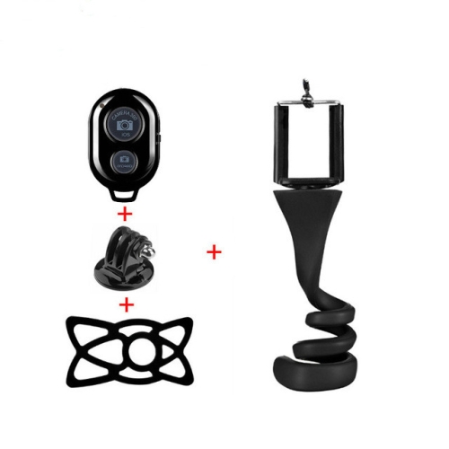 

Lazy Mobile Phone Selfie Stick Tripod Creative Camera Bracket Desktop Bedside Multifunctional Phone Clip(Black)
