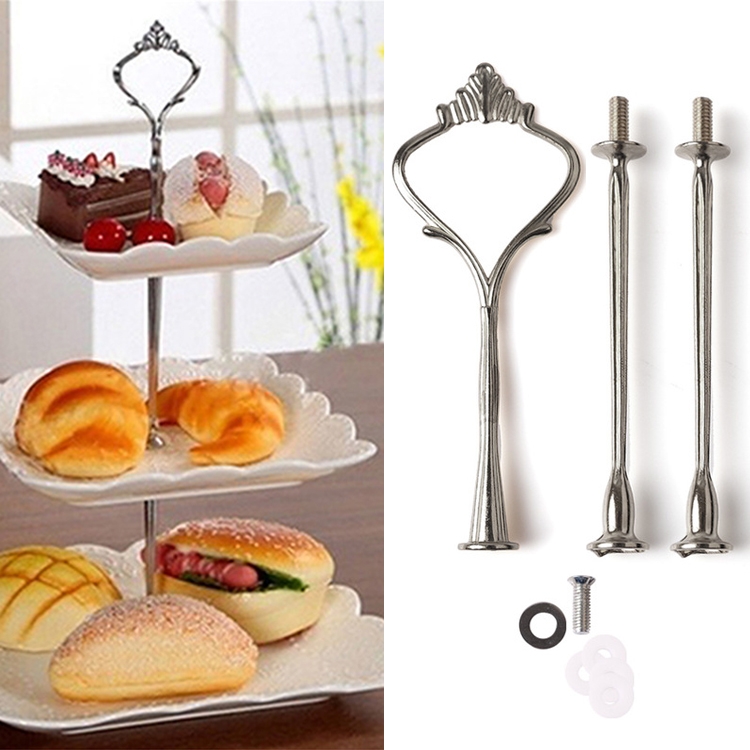 

1 Set Sweets Candy Cupcake Tray Wedding Party Cake Display Stand Zinc Alloy Golden Tone cake stand(Sliver)