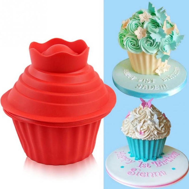 

3 PCS Single Flower Shape Cupcake Silicone Mould Heat Resistant Baking Maker Silicone Giant Cupcake Mold
