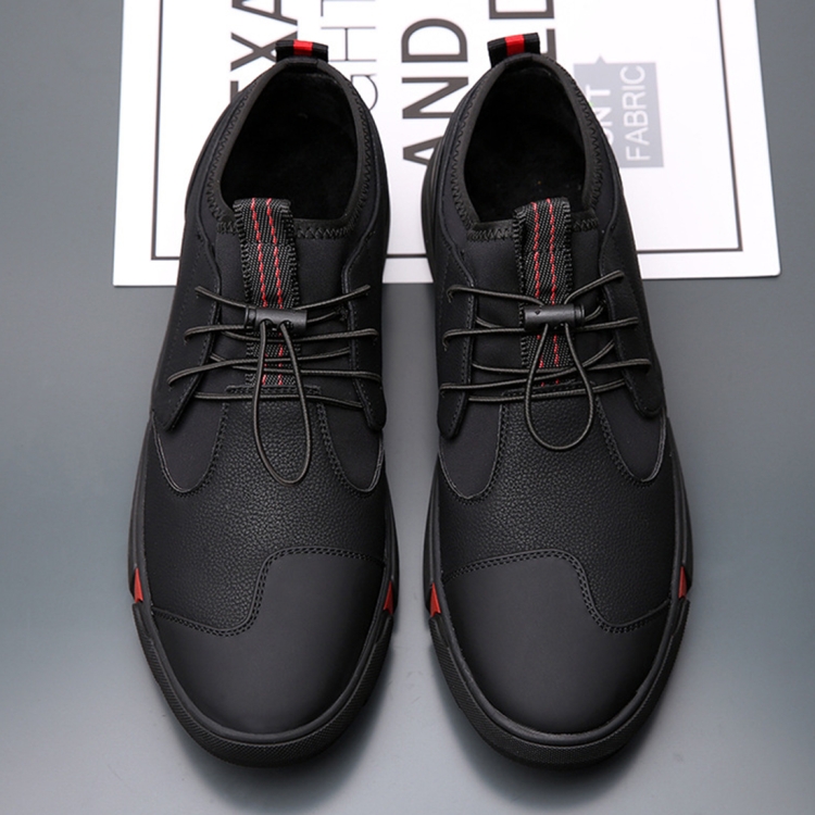 

Non-slip Soft Bottom Wild Trend Plus Velvet Warm Casual Shoes for Men(Black)