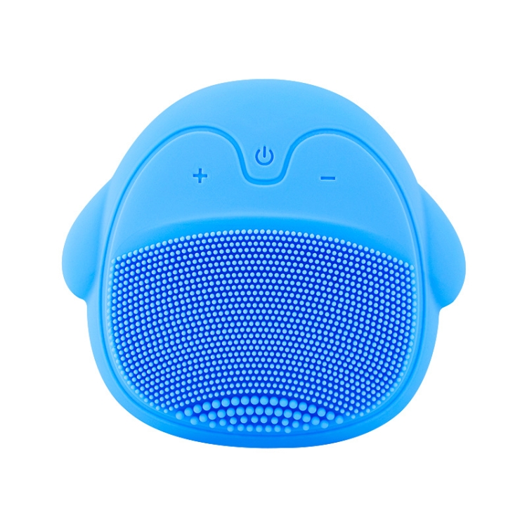 

Silicone Cleansing Device Electric Sonic Face Washer(J5 Blue )