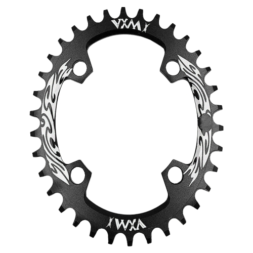 

VXM 96BCD Aluminum Alloy Oval Round Chainring Chainwheel Road Bicycle ChainRing for M7000 M8000 M9000 Elliptic plate 32T(Black)