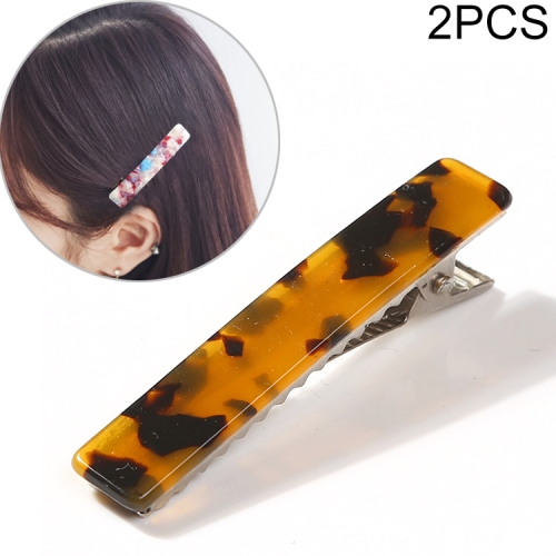 

2 PCS Women Acetate Long Barrettes Elegant Hairpins Hair Accessories(Dark Leopard)