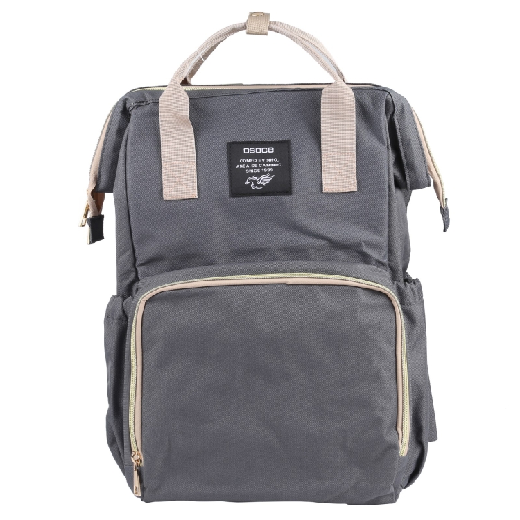 

OSOCE Multi-function Mummy Bag Shoulder Large Capacity Storage Maternal and Child Package Light Simple Travel Bag(Deep Gray)