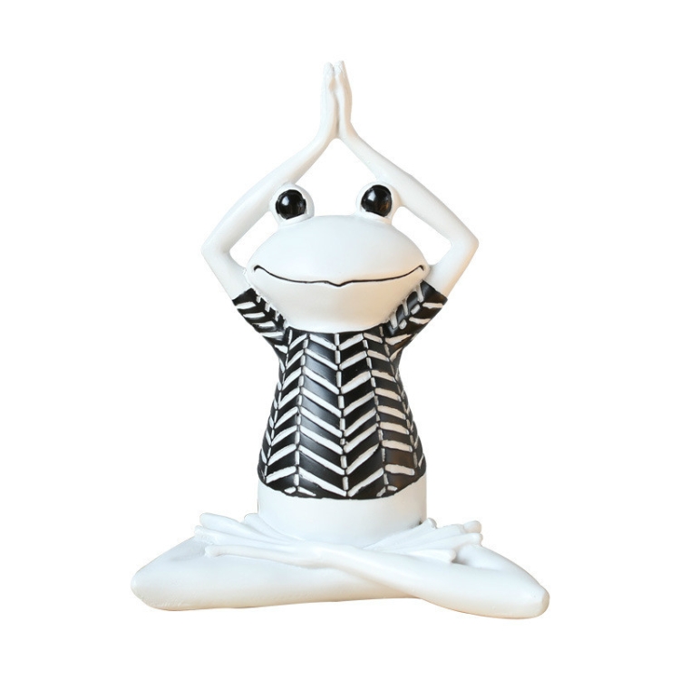 

Creative Animal Decoration Yoga Frog Small Ornaments(Striped )