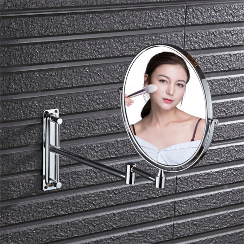 

Wall-Mounted Hotel Vanity Mirror Folding Double-Sided Bathroom Mirror Beauty Mirror, Size: 6 inch