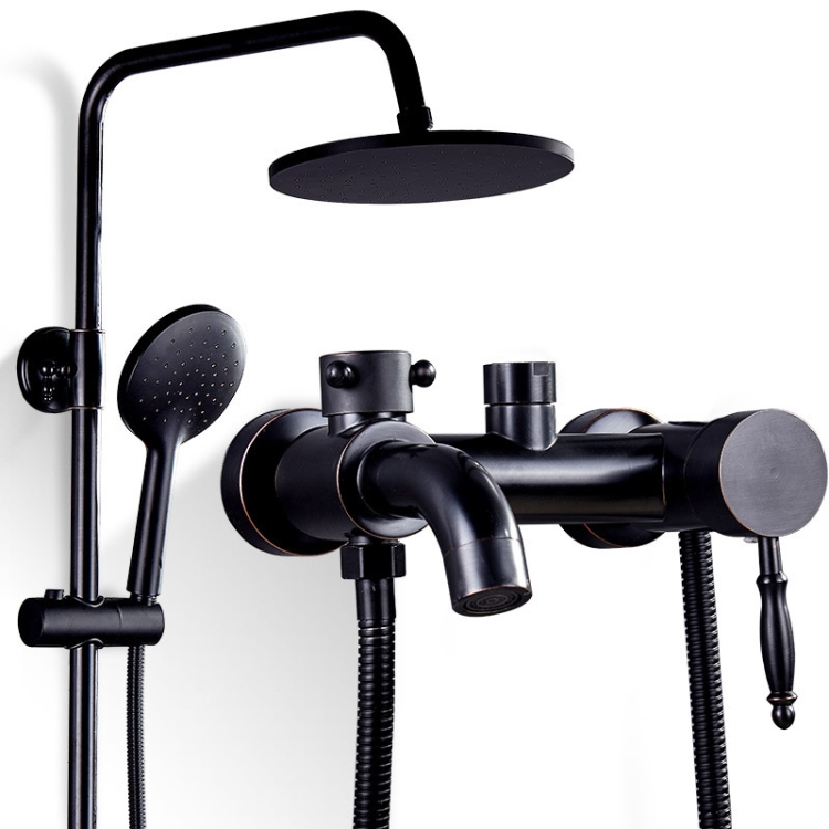 

Light Luxury Fashion All-copper Three-speed Black Shower Set, Specification: HT990393