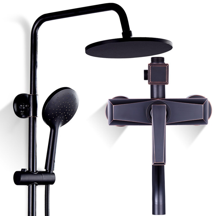 

Light Luxury Fashion All-copper Three-speed Black Shower Set, Specification: HT990103
