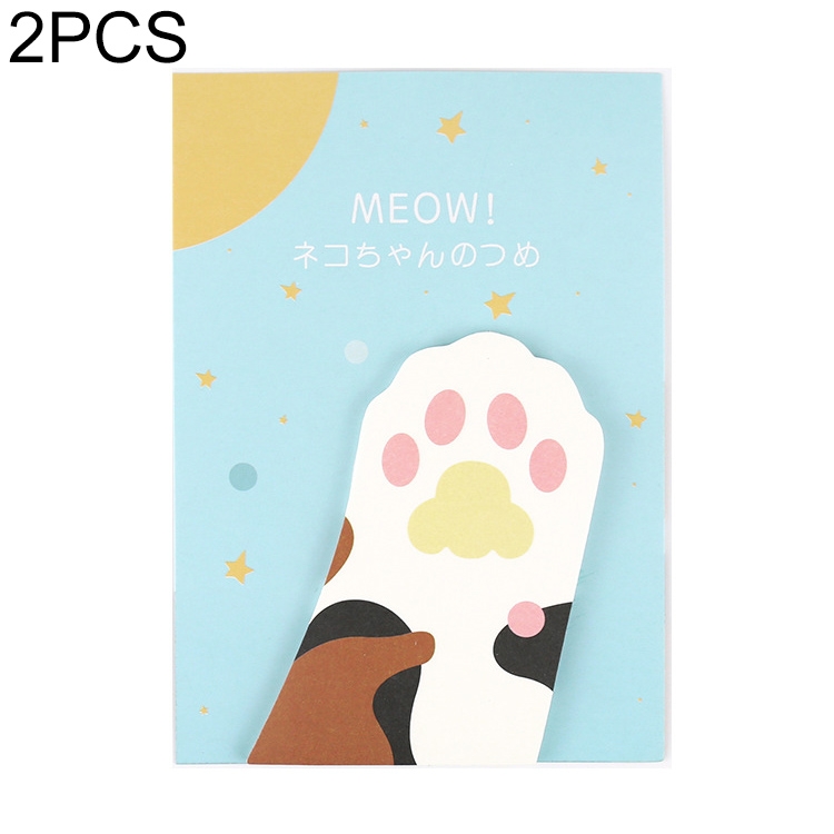 

2 PCS Cat Claw Stickers Heterologous Bookmarks Cat Stickers(Plum)