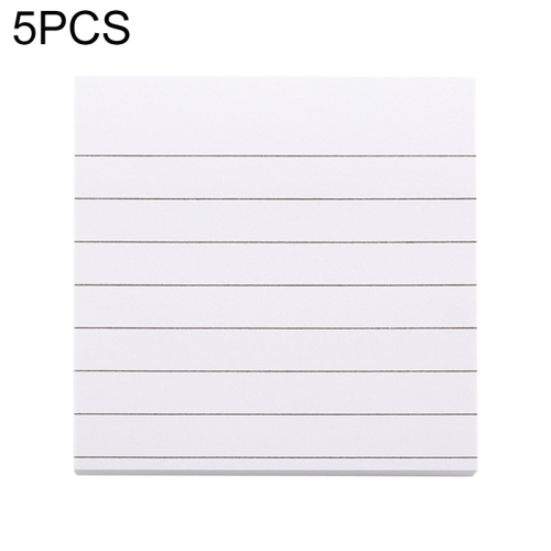

5 PCS Simple Kraft Paper Horizontal Line Small Note Book Square Message Note N Times Post It(White)