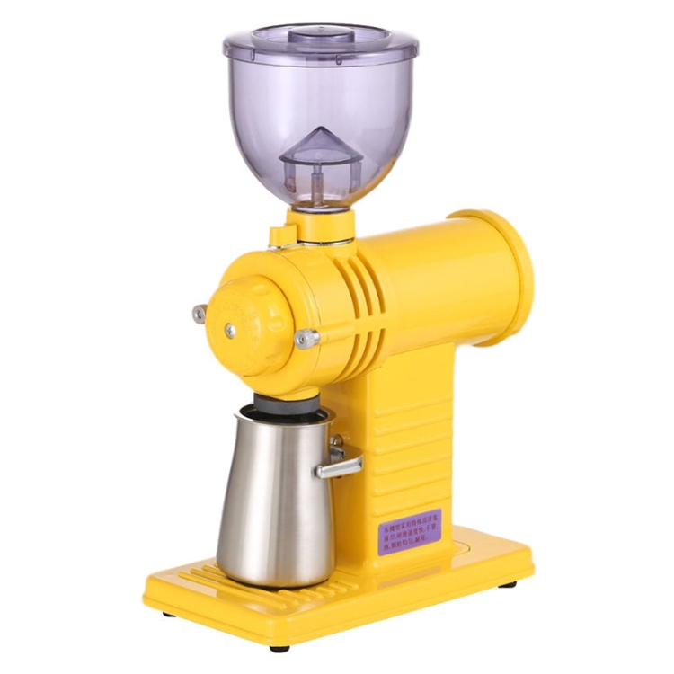 

Electric Coffee Grinder Flat Wheel Burr Grinder Coffee Miller(Yellow)